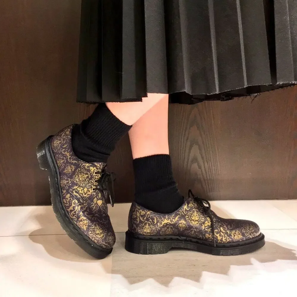 Dr. Martens RARE 1461 Baroque Crystal Suede Oxfords in Purple / Gold, Size 6